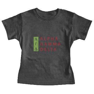 Discover Alpha Gamma Delta Stacked Sweat Baby Tees