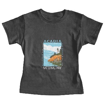 Discover Acadia National Park Bar Harbor Lighthouse Vintage Baby Tees