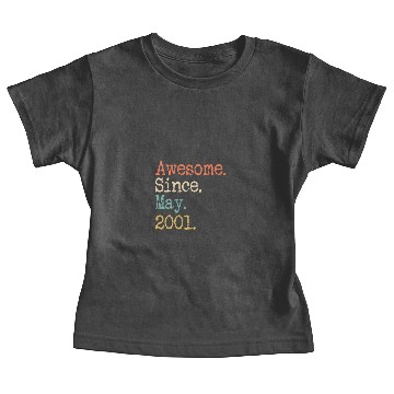Discover Awesome Since May 2001 21St Birthday Funny Baby Tees