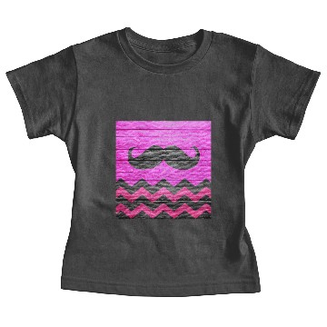Discover Mustache Chevron Modern Wood Baby Tees