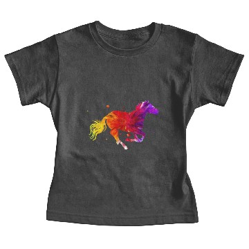 Discover Colorful Horse Sleeveless Baby Tees