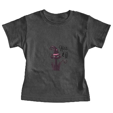 Discover Black Cat With Witch Hat Hiss Off Halloween Baby Tees