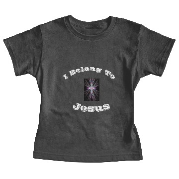 Discover I Belong To Jesus Basic  Feather Cross Baby Tees