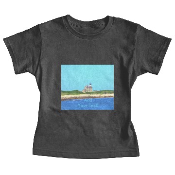 Discover Block Island North Light Baby Tees