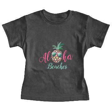 Discover Aloha Beaches Tropical Racerback  Pineapple Baby Tees