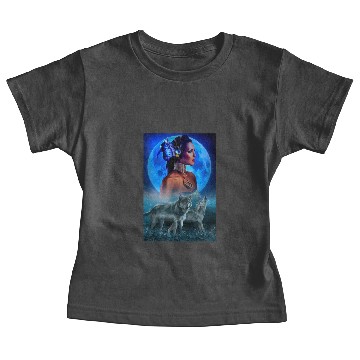 Discover girl and wolves Baby Tees