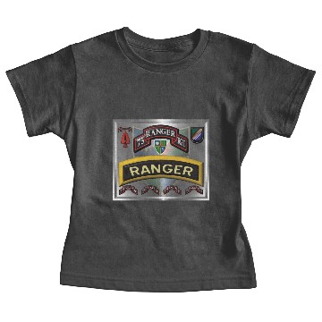 Discover Steel Type Framed 75th Ranger Regiment Baby Tees