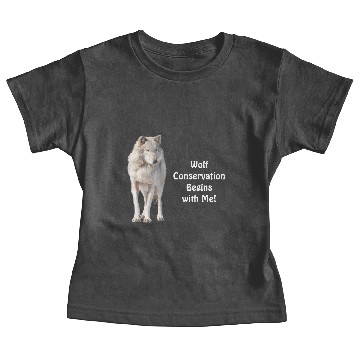 Discover Grey Wolf Conservation Wildlife Art Baby Tees