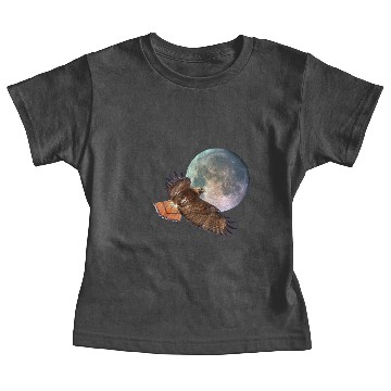 Discover Red-Tail Hawk & Full Moon Wildlife Baby Tees
