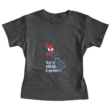 Discover Spider-Man Valentine | Let's Stick Together Baby Tees