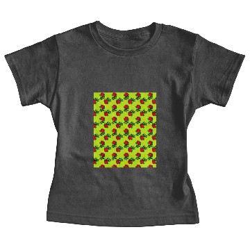 Discover red roses lime green Baby Tees