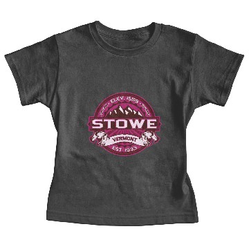 Discover Stowe Logo Raspberry Dark Baby Tees