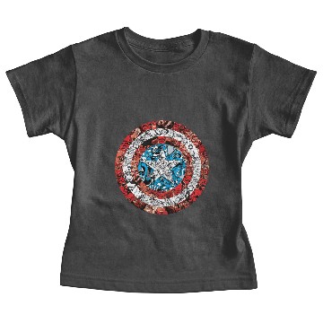 Discover Captain America Comic Patterned Shield Baby Tees