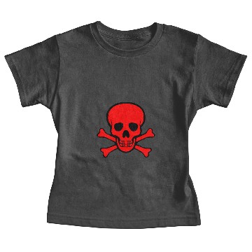 Discover Red Skull & Crossbones Baby Tees