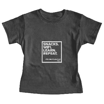 Discover FLVS Snacks. WiFi. Learn. Repeat.  (Royal) Baby Tees