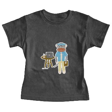 Discover Sock Monkey Writer Baby Tees