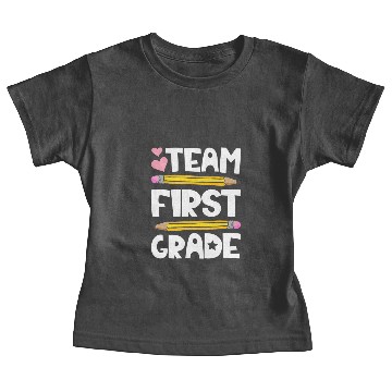 Discover Team First Grade Funny 1st Back To School Baby Tees