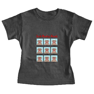Discover Sock Monkey Moods colored Baby Tees