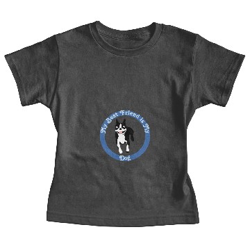 Discover Cartoon Jumping Boston Terrier Dog Baby Tees