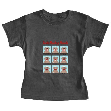 Discover Sock Monkey Moods Baby Tees