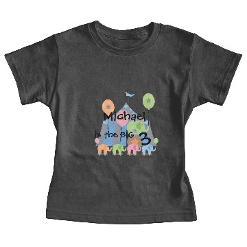 Discover Circus Elephants Customizable Birthday Baby Tees