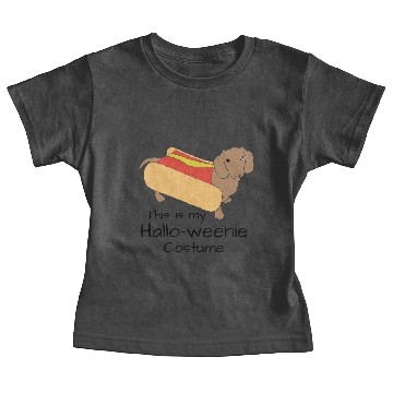 Discover Hot Dog Hallo-Weenie Funny Weiner Dog Baby Tees