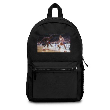 Discover Allen Iverson crossing over Michael Jordan graphic Backpacks