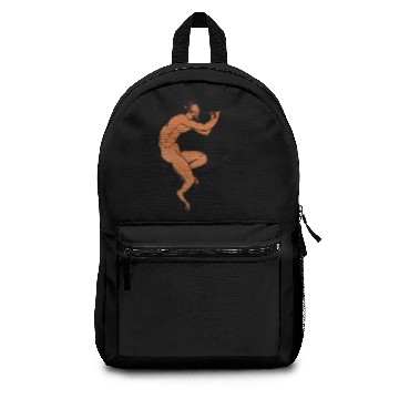 Discover Greek God Pan playing a flute Backpacks