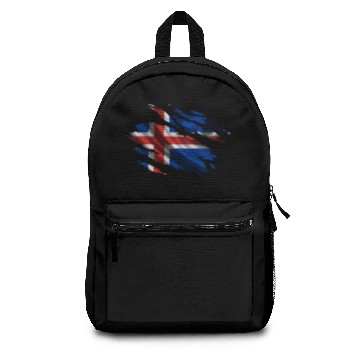 Discover Iceland Ripped Flag Backpacks