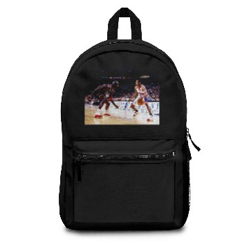 Discover Allen Iverson crossing over Michael Jordan graphic Backpacks