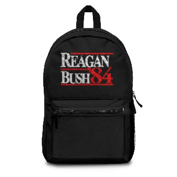 Discover Reagan Bush 84 Funny Logo Backpacks