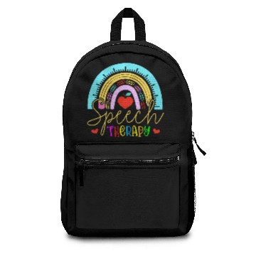 Discover Speech Therapy Leopard Rainbow Backpacks