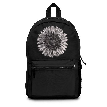 Discover Sunflower Black And White Backpacks