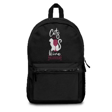 Discover Cats And Wine Makes Everything Fine Cat Wine Lover Backpacks