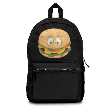 Discover Burger Face Backpacks