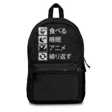 Discover Eat Sleep Anime Repeat Backpacks