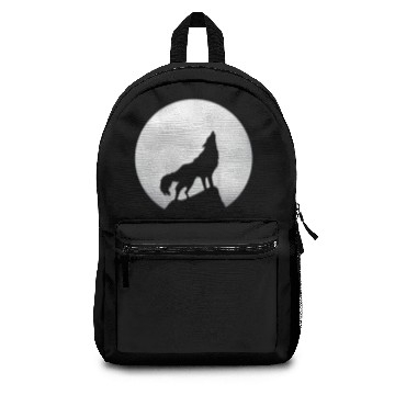 Discover Wolf Howling Moon Light Lone Wolf Backpacks