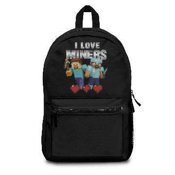 Discover I Love Miners Funny Minecraft Gag Backpacks