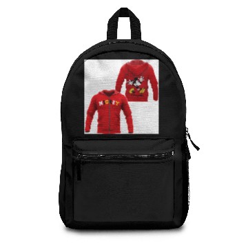 Discover Red zip-up Mickey Mouse Paris Backpacks