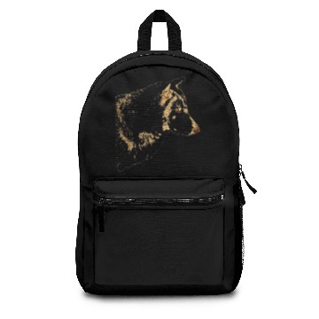 Discover Grey Wolf Head Art Lines Backpacks
