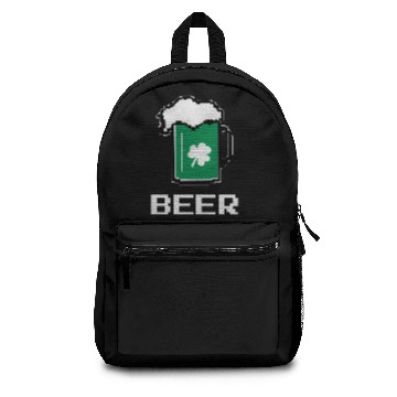 Discover Green Beer 8 Bit Pixel Backpacks