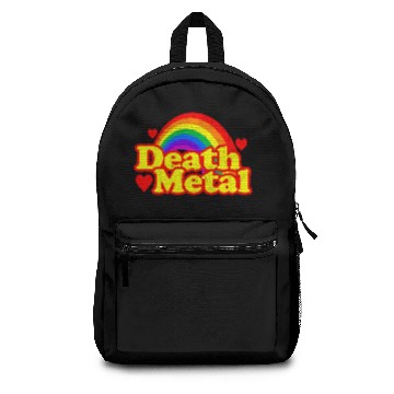 Discover FUNNY DEATH METAL RAINBOW Backpacks