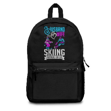 Discover Husband And Wife Skiing Partners For Life Backpacks