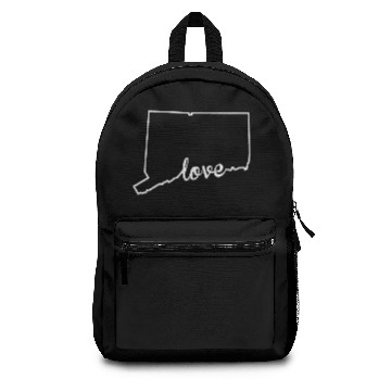 Discover Connecticut Love State Outline Backpacks