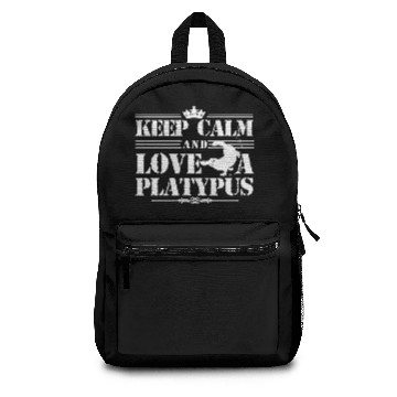 Discover Keep Calm And Love Platypus Backpacks