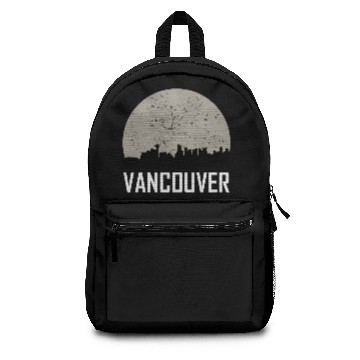 Discover Vancouver Full Moon Skyline Backpacks