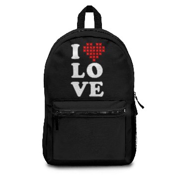 Discover I love cross stitch Backpacks