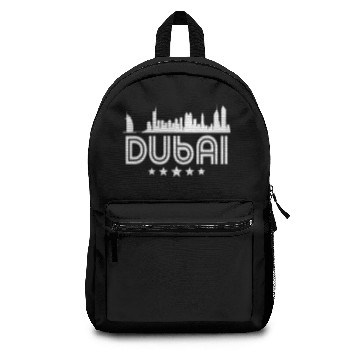 Discover Retro Dubai Skyline Backpacks