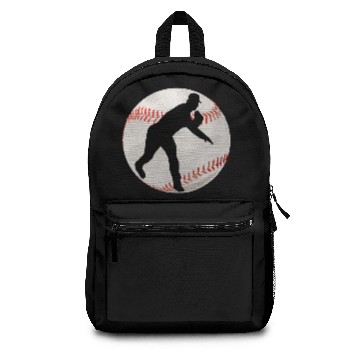 Discover Baseball Pitcher Silhouette Backpacks