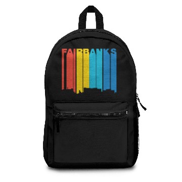 Discover Retro 1970's Style Fairbanks Alaska Skyline Backpacks
